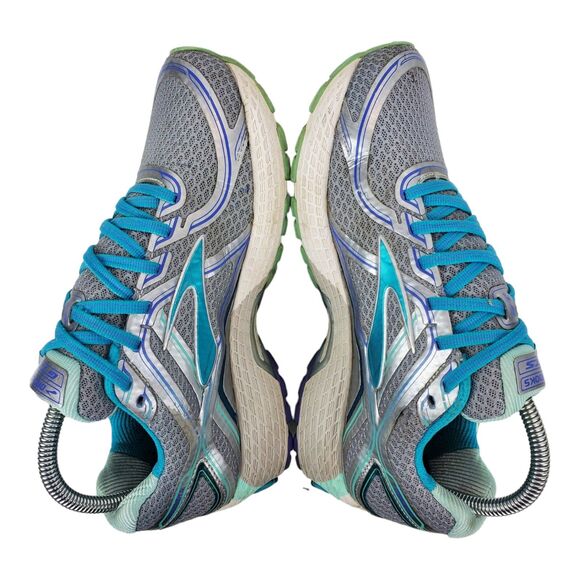 BROOKS Shoes GTS-16 Womens Size 8.5 Silver Blue Running Athletic 1202031B170 - Picture 7 of 13